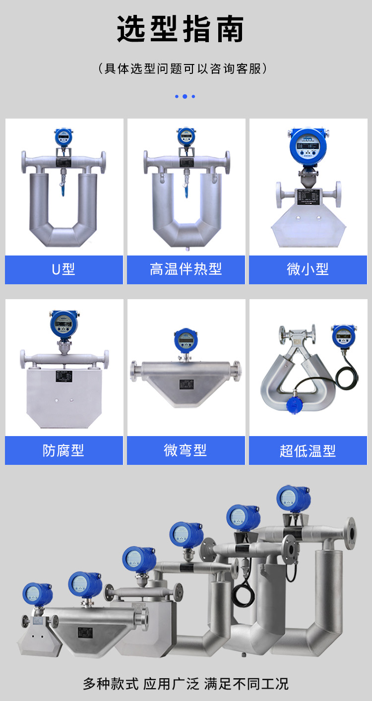 科里奥利质量流量计产品分类图