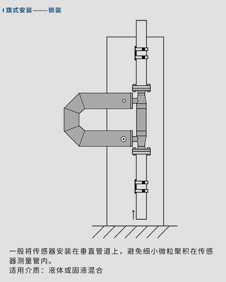 科里奥利质量流量计垂直安装示意图